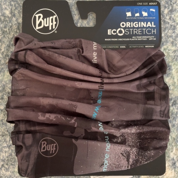 Buff | Original EcoStretch Neckwear - Grey Live More Now Pattern - Picture 1 of 4